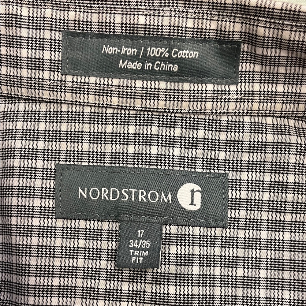 Nordstrom Men's Gray Checkered Button Down Shirt size XL - Picture 4 of 7
